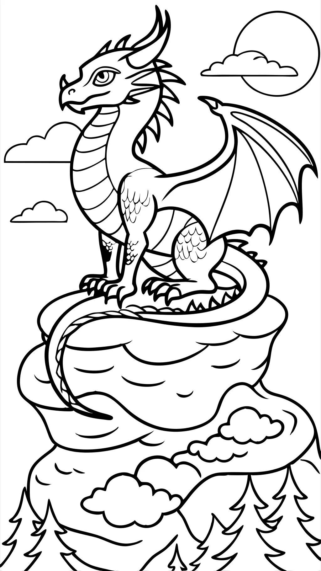 coloriage de dragon adulte